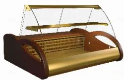 Купить витрина холодильная полюс а87 sm 1,0-1 (вхс-1,0 арго) золотистый/коричневый – цена от завода, доставка до двери | RuOborudovanie.ru