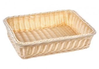 Корзинка пластиковая 360х270х90 мм бежевая [Beige 3009] – купить по цене завода